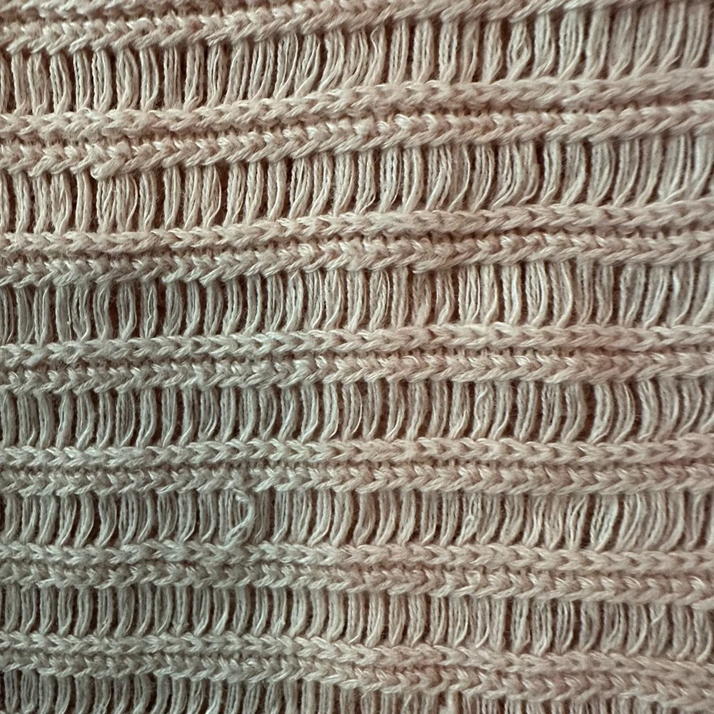 Anthropologie Akemi+Kin Fringe Sweater in Blush Pink 🩷 Size XS - Picture 8 of 9